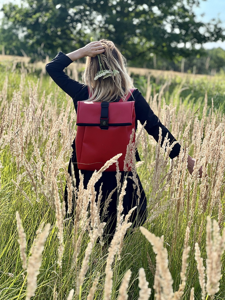 Červený voděodolný unisex batoh "Alex"