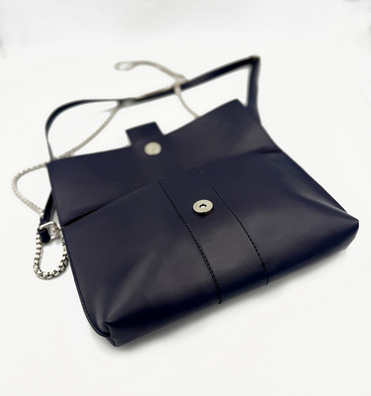 Crossbody kabelka LUCIA se dvěma popruhy modrá