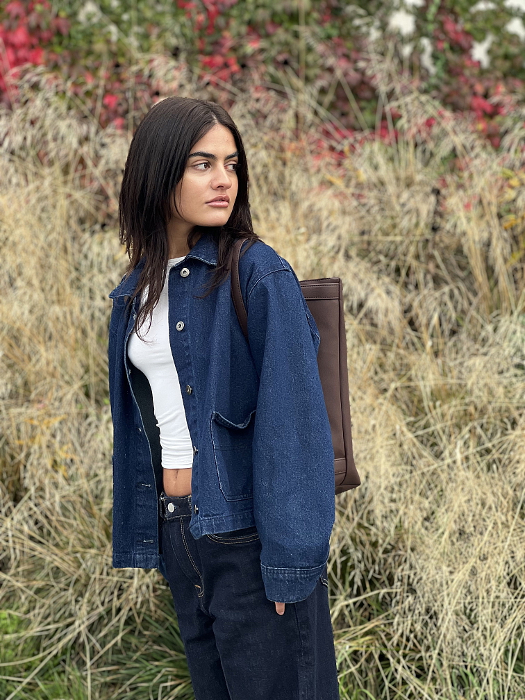 Kabelka a batoh DANIA fialovo-hnědá