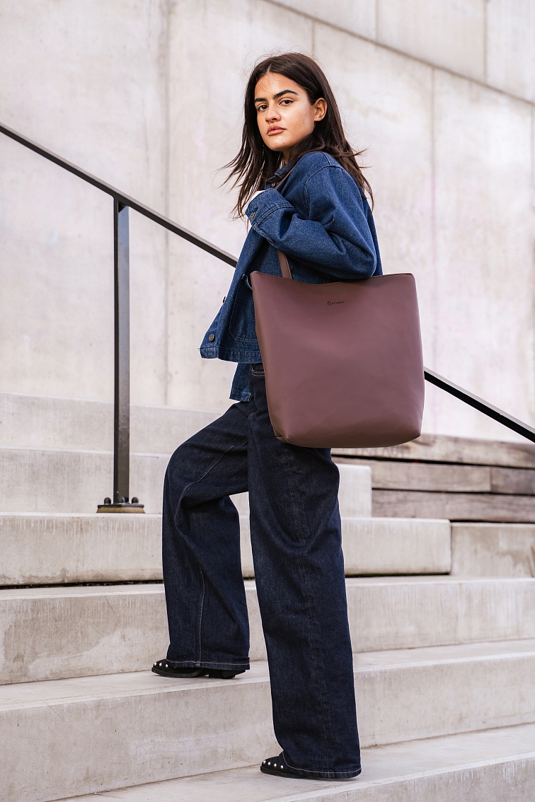 Kabelka a batoh DANIA fialovo-hnědá