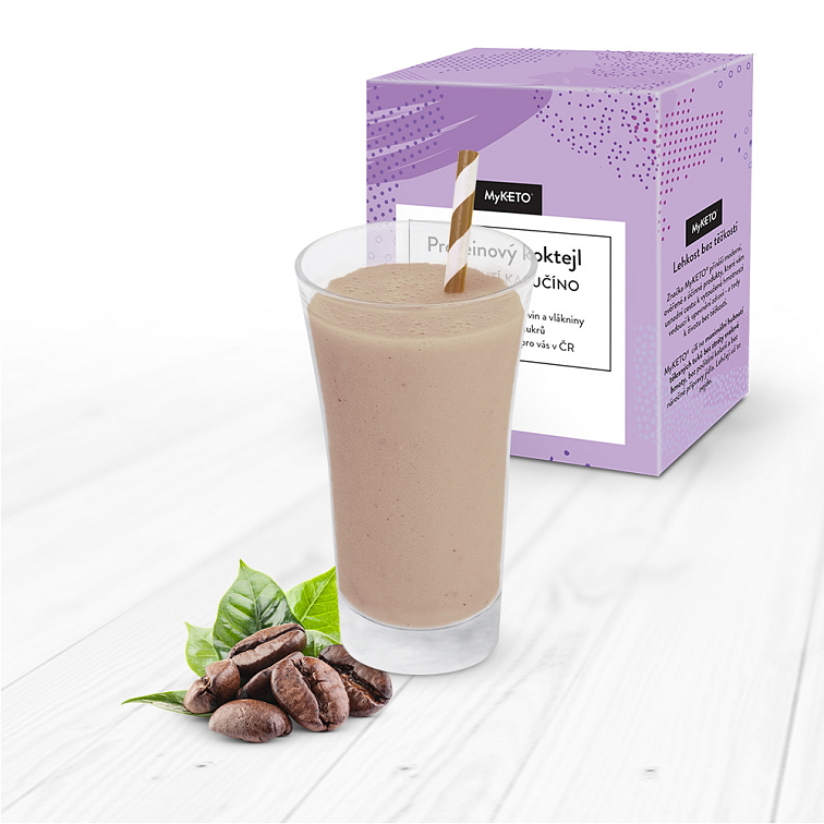 MyKETO Proteinový koktejl s příchutí kapučíno 5 porcí
