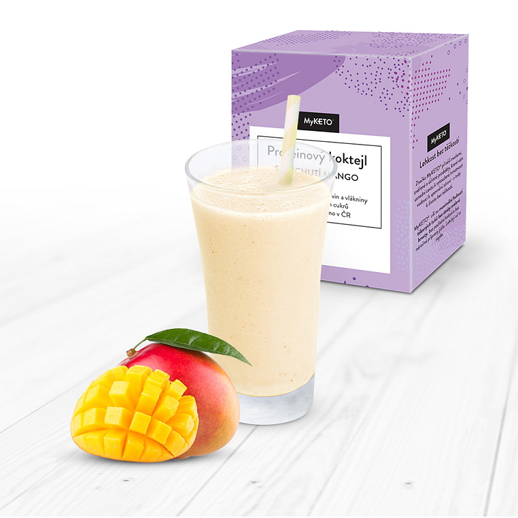 MyKETO Proteinový koktejl s příchutí mango 5 porcí