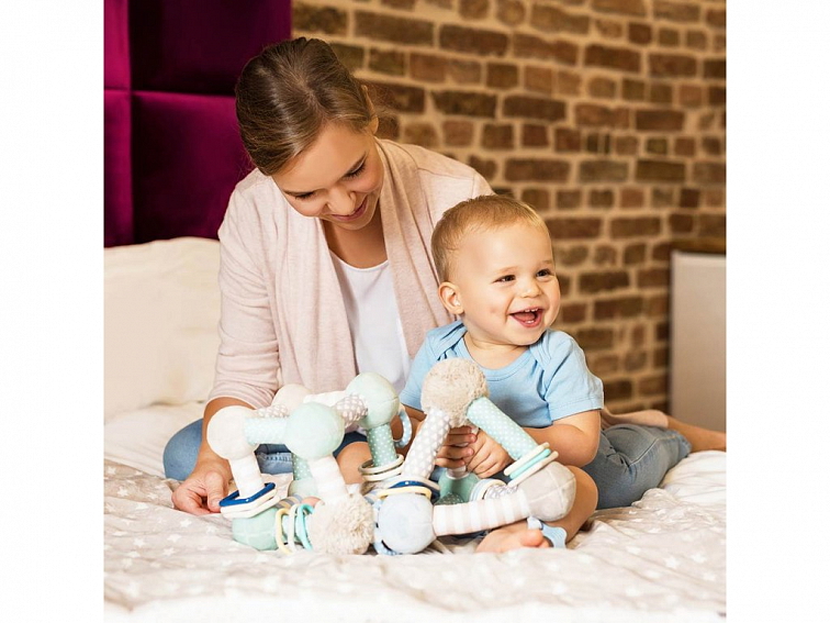 Edukačná hračka Baby Ono pyramída Tiny Yoga blue