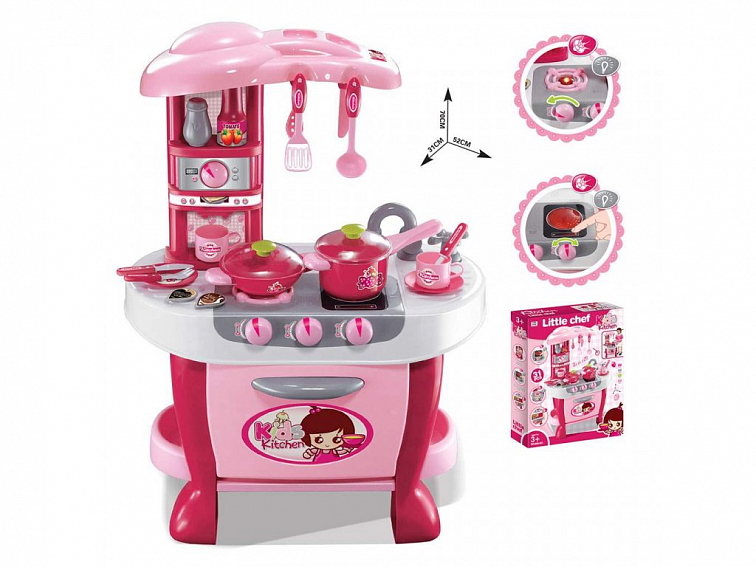 Veľká detská kuchynka s dotykovým senzorom Baby Mix + príslušenstvo