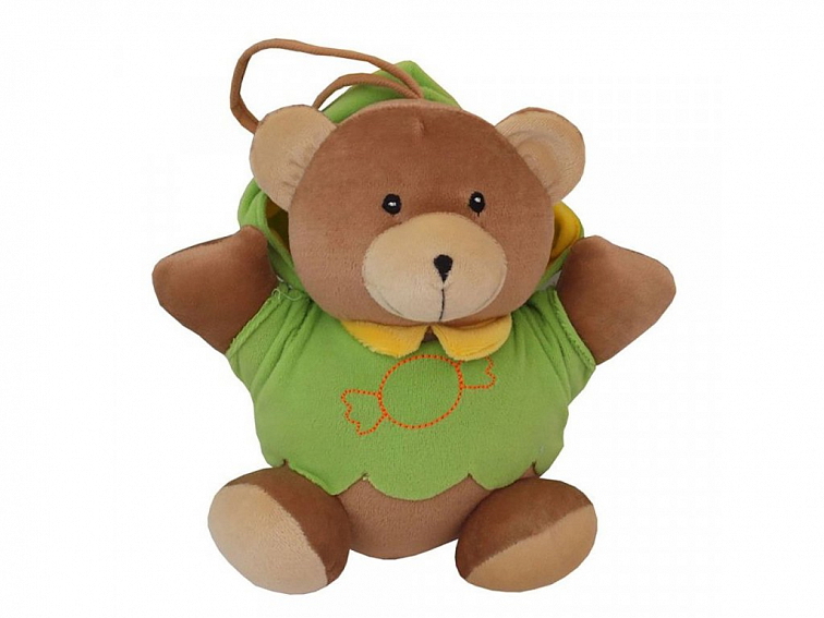 Detská plyšová hračka s hracím strojčekom Baby Mix medvedík zelený