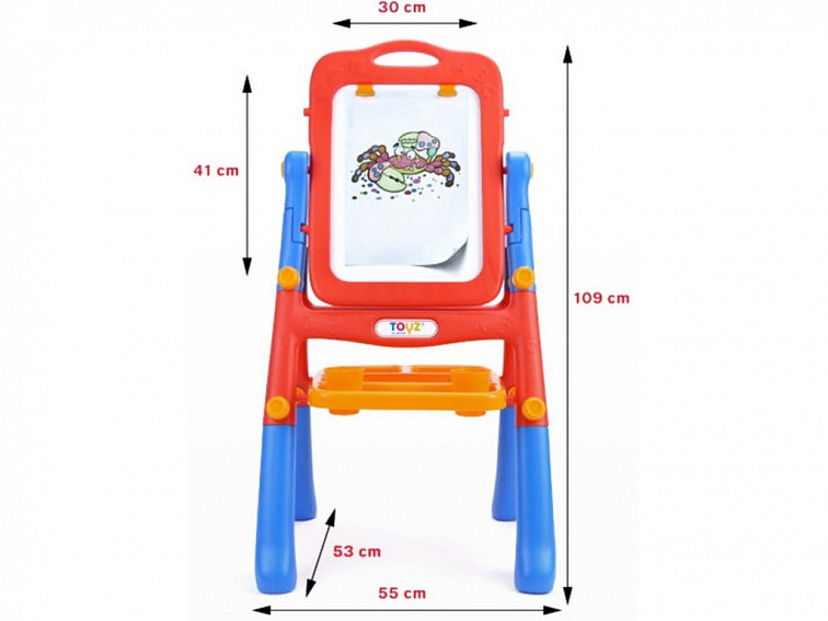 Obojstranná edukačná tabuľa Toyz red