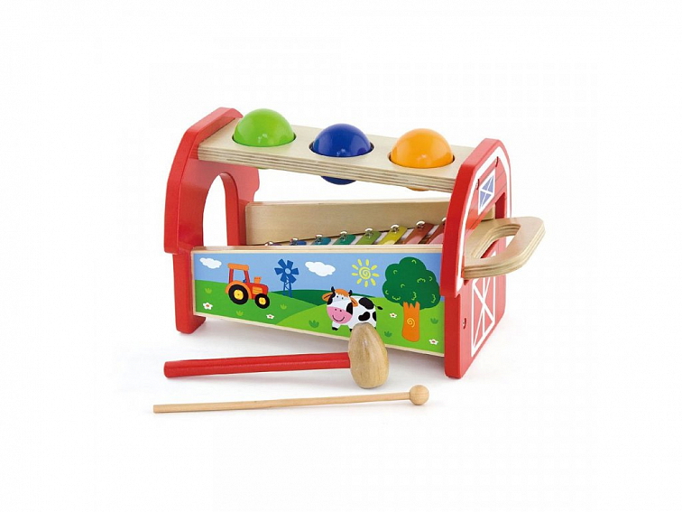 Drevená zatĺkačka a xylofon Viga