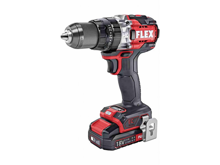 FLEX 2-rychlostní aku-vrtačka s příklepem 18,0 V s funkcí Turbo - PD 2G 18.0-EC-HD C