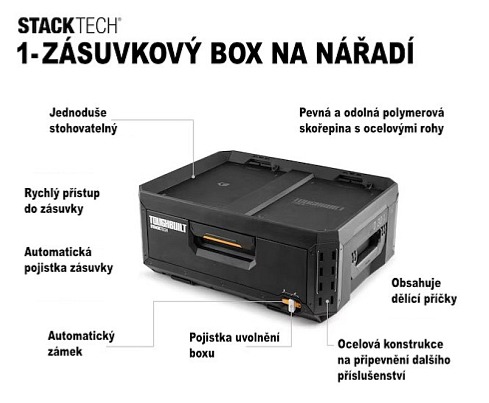 Toughbuilt | StackTech® - box na nářadí s 1zásuvkou