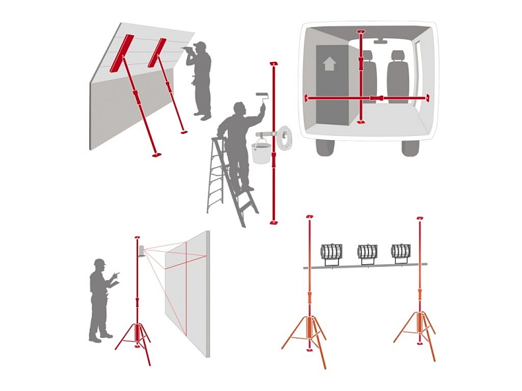 Piher | Teleskopické podpěrné stavební tyče