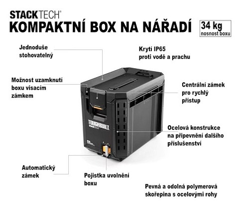 Toughbuilt | StackTech® - úzký kompaktní box na nářadí