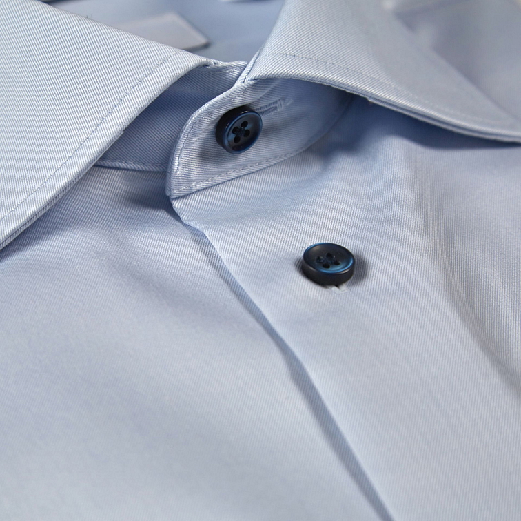Svetlomodrá košeľa, modré gombíky, 2-ply, Slim fit