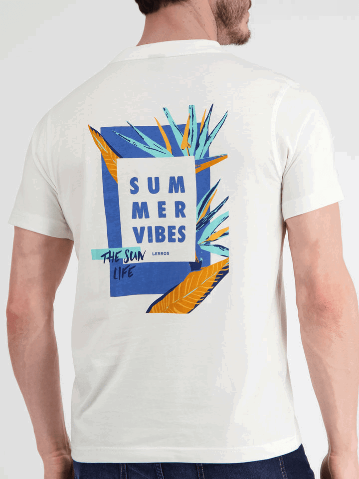 Biele pánske tričko SUMMER VIBES