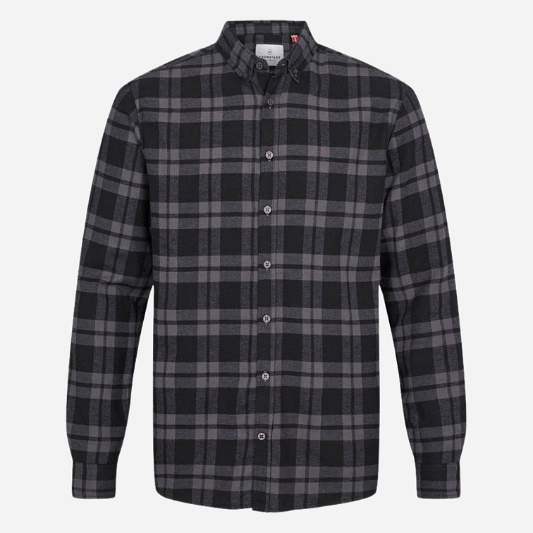 Károvaná flanelová pánska košeľa, Regular fit