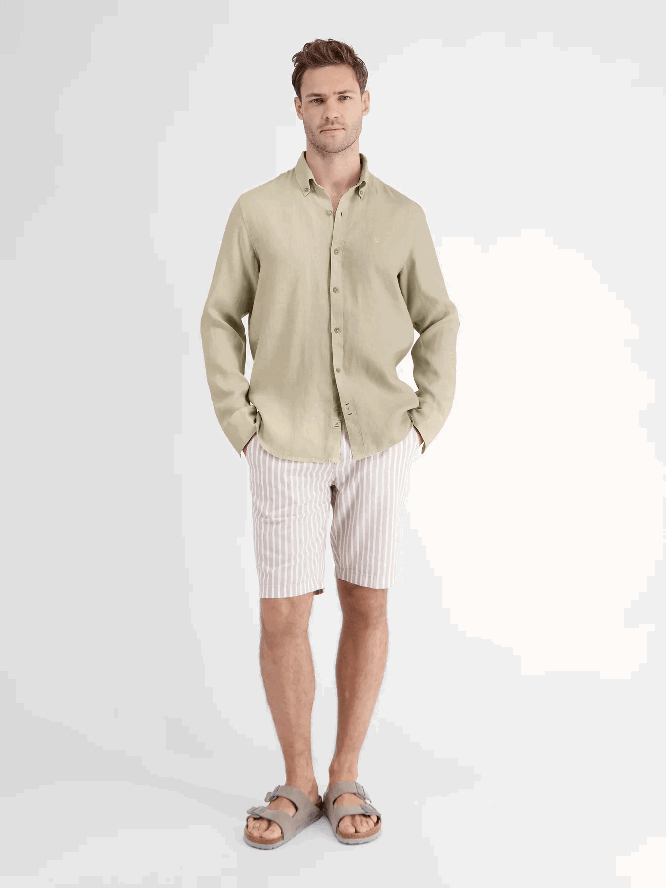 Béžová ľanová košeľa