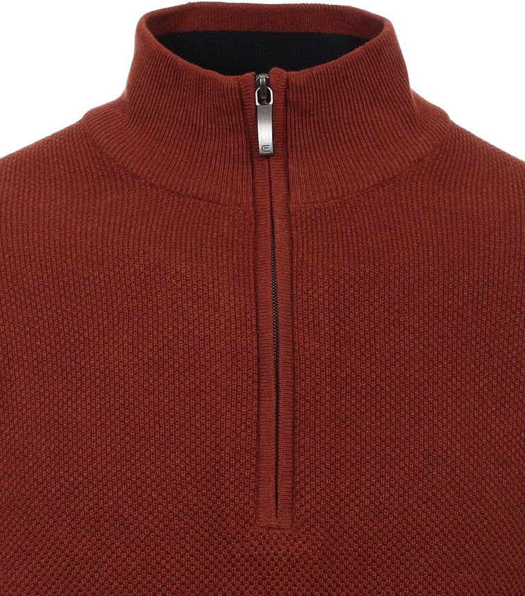 Tehlovo-červený pánsky sveter, Organic