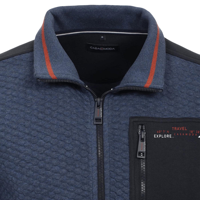 Modrá mikina na zips