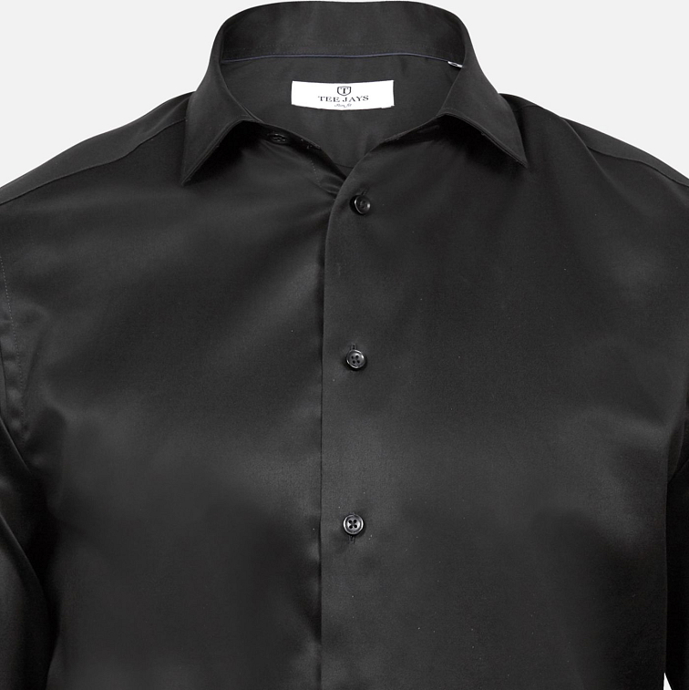 Čierna košeľa, 2-ply, Slim fit