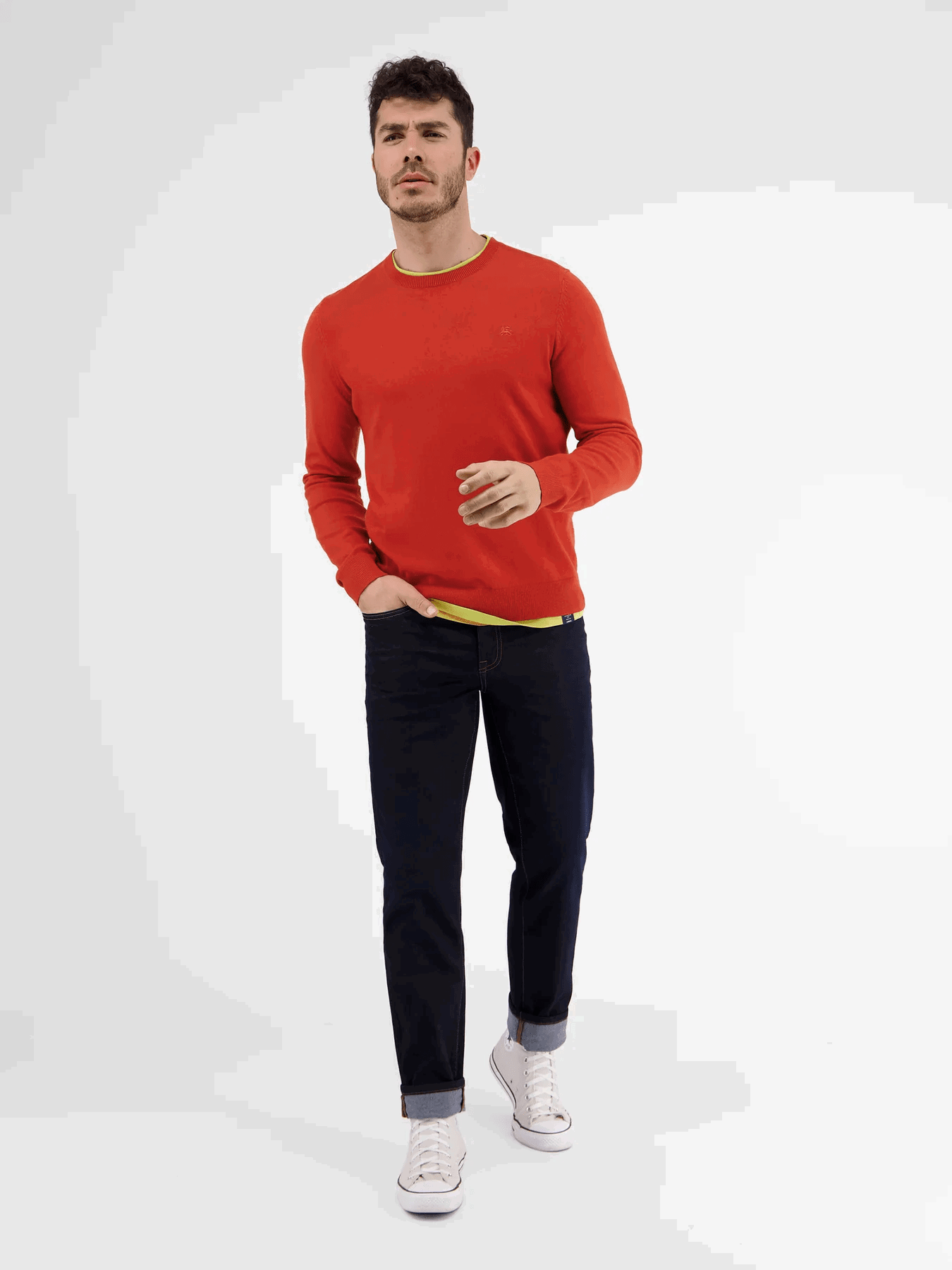 Oranžový pánsky sveter