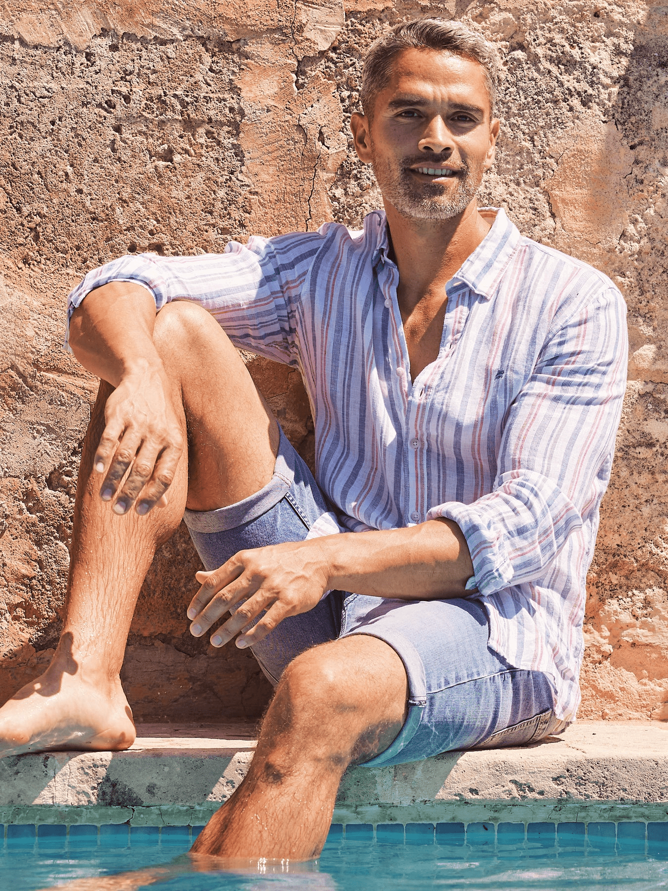 Pruhovaná ľanová košeľa