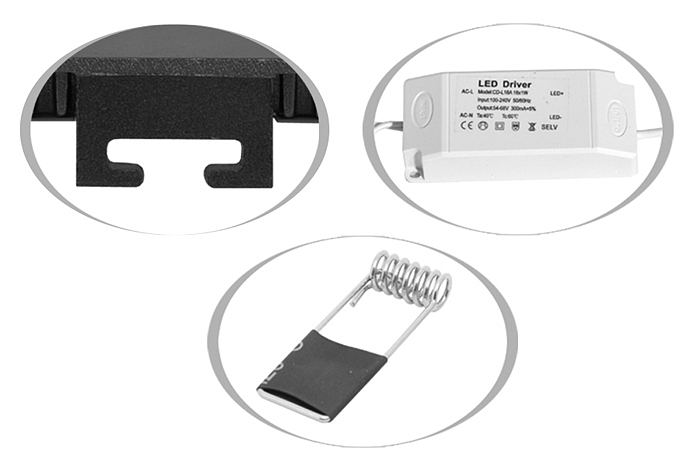 LED panel LADA 12W CCT VESTAVNÝ IP44 / 20 LED-WSL-CCT/12W/BI