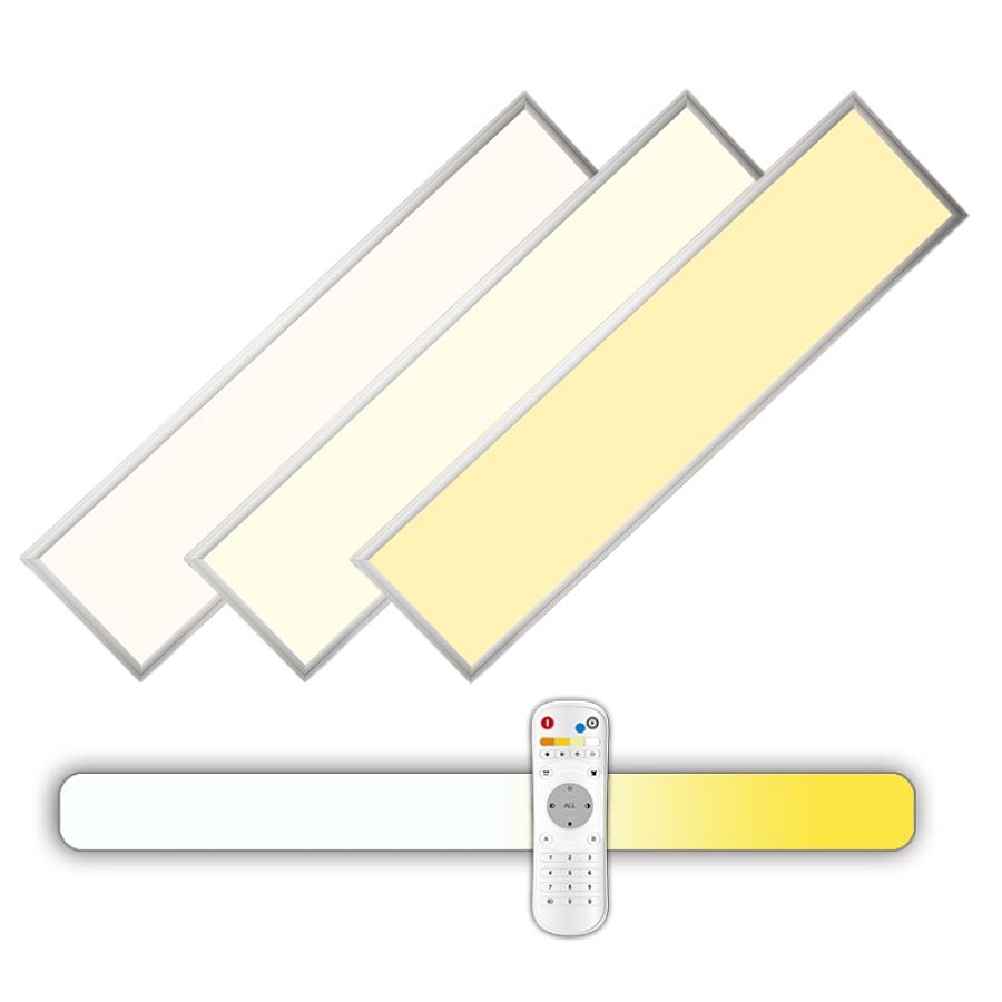 Stmívatelný LED panel 30x120 40W s dálkovým ovladačem změna barvy světla ZEUS CCT 4200lm