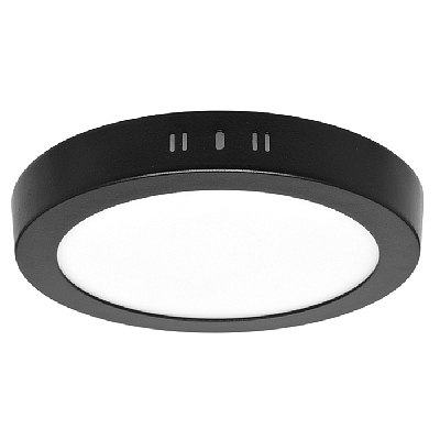 Černý přisazený LED panel CCT LADA 2 18W kulatý LED-CSL-CCT/18W/CR