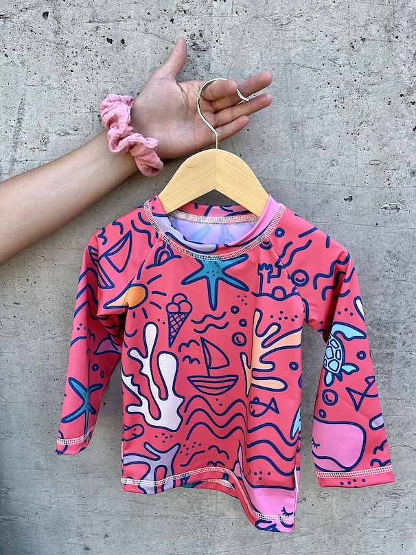 ActiveKids UPF50+ tričko pre deti s dlhým rukávom Veľrybky