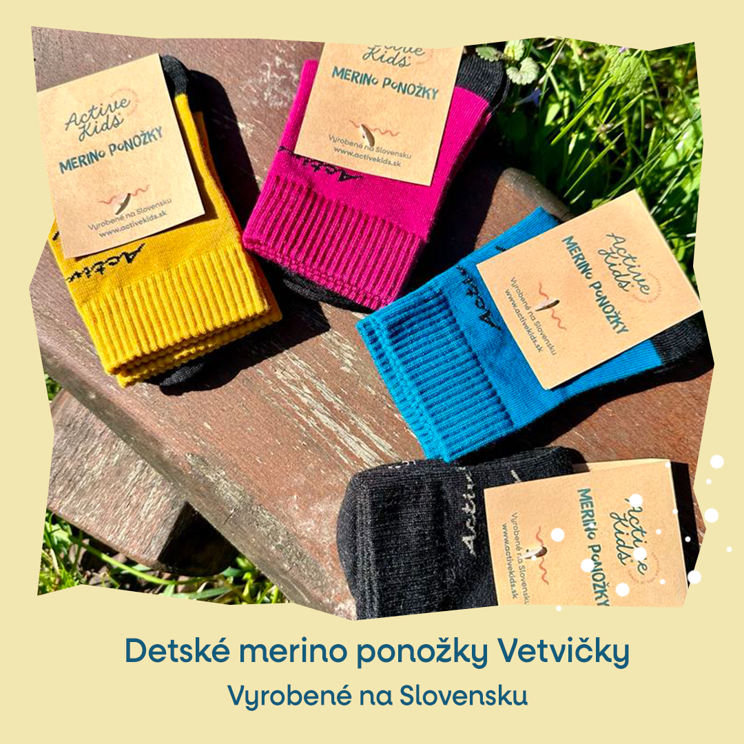 ActiveKids Merino detské ponožky Vetvičky