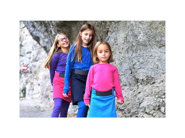 ActiveKids rastúca dievčenská softshellová sukňa