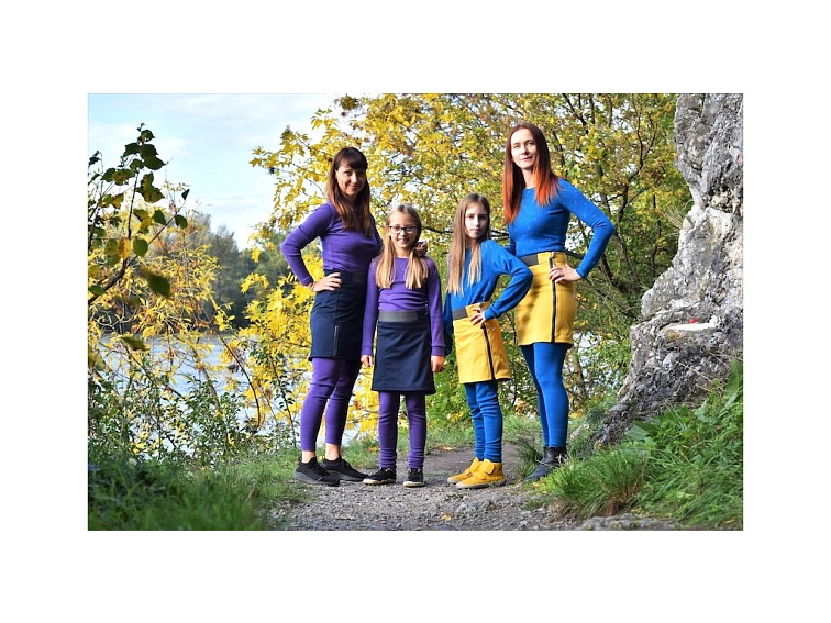 ActiveKids rastúca dievčenská softshellová sukňa