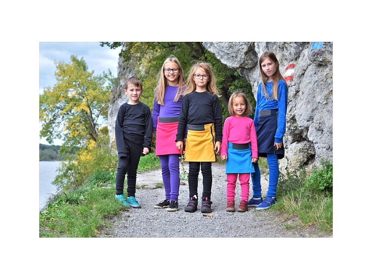 ActiveKids rastúca dievčenská softshellová sukňa