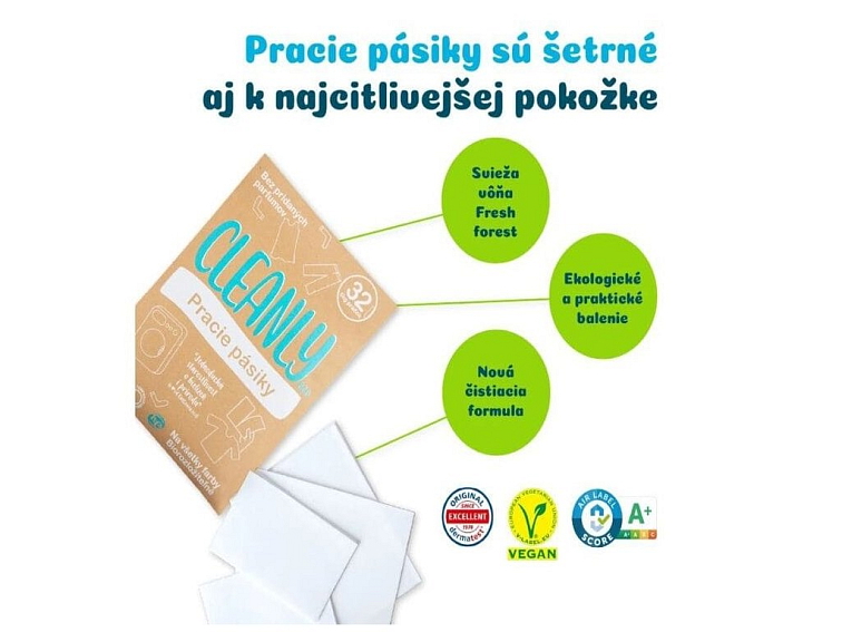 Cleanly Eco pracie pásiky Lanolín