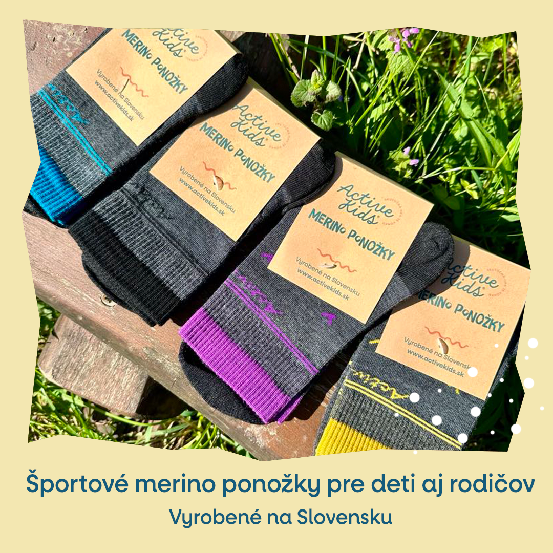 ActiveKids Merino ponožky športové Vetvičky