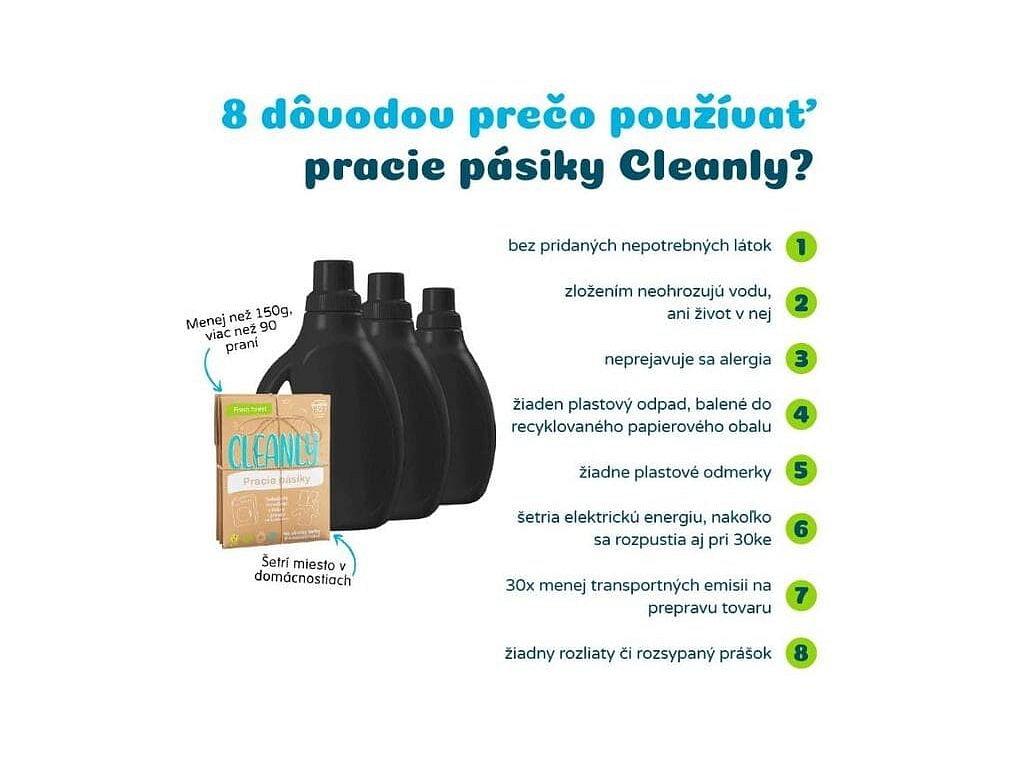 Cleanly Eco pracie pásiky na pranie Fresh Forest