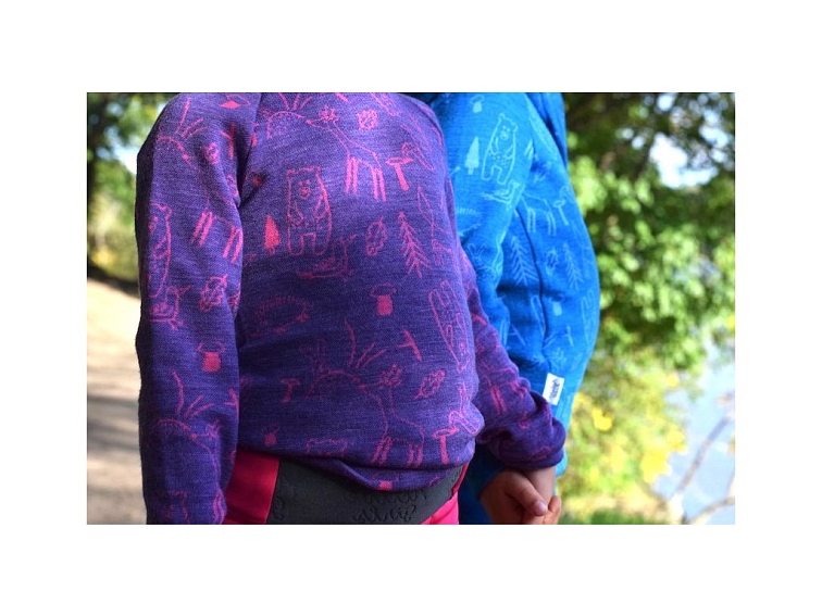 ActiveKids Merino rastúce detské tričko Lesné zvieratká
