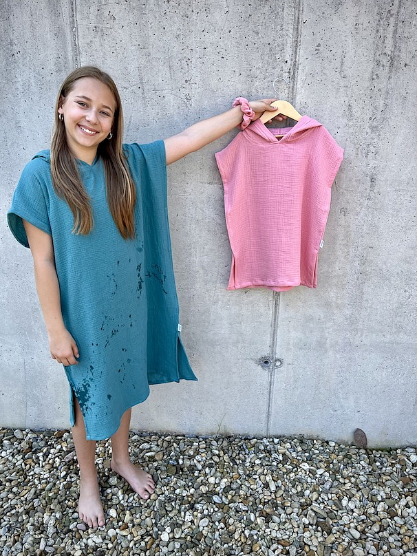 ActiveKids mušelínové pončo pre deti Organic