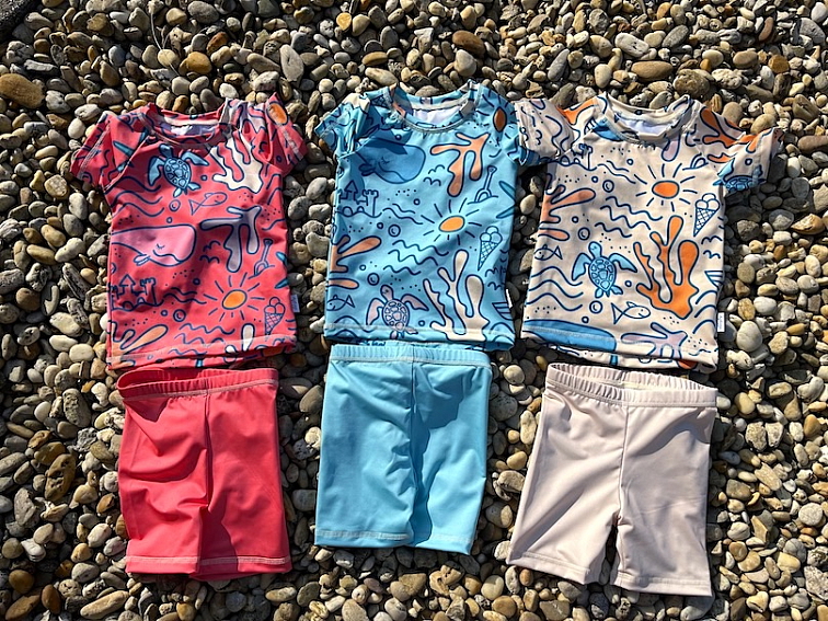 ActiveKids UPF50+ detské tričko s krátkym rukávom Veľrybky