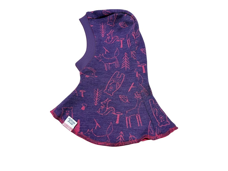 ActiveKids Merino detská kukla jednovrstvová Lesné zvieratká