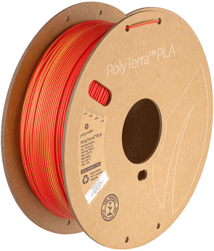 Polymaker PolyTerra PLA Dual Sunrise (červená-žltá) 1,75mm 1kg