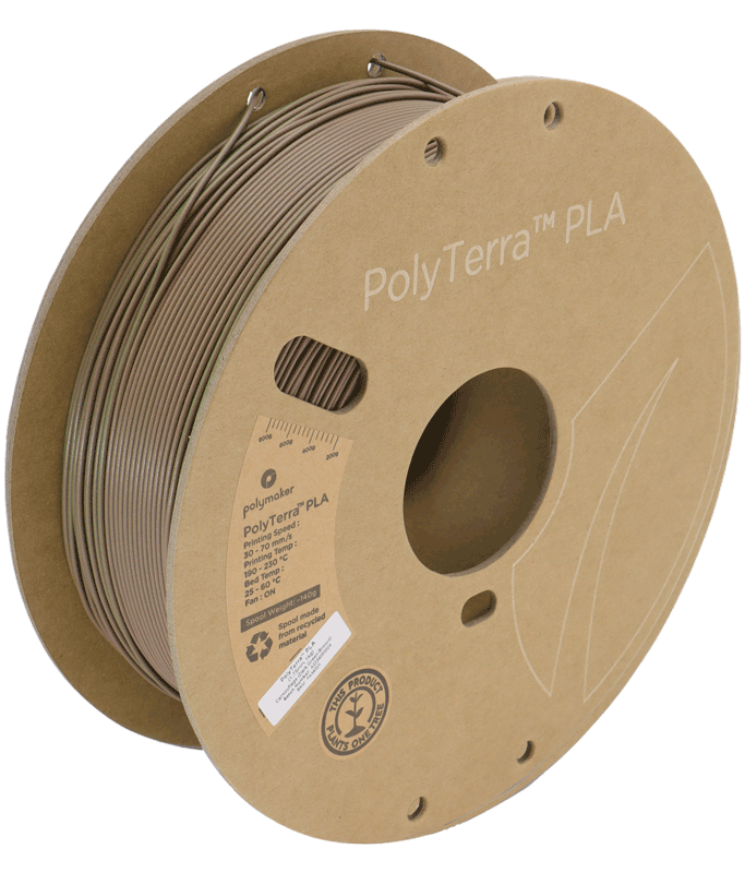 Polymaker PolyTerra PLA Dual Camouflage (tmavo zelená-hnědá) 1,75mm 1kg