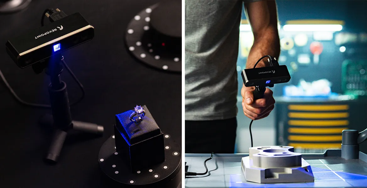 Revopoint Mini 3D skener s dvojosovým otočným stolom