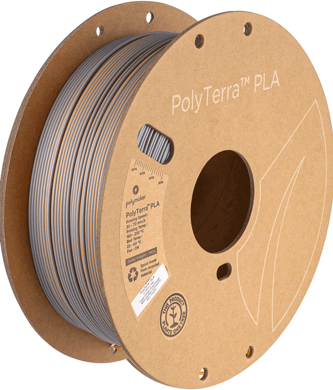 Polymaker PolyTerra PLA Dual Foggy Orange (sivá-oranžová) 1,75mm 1kg