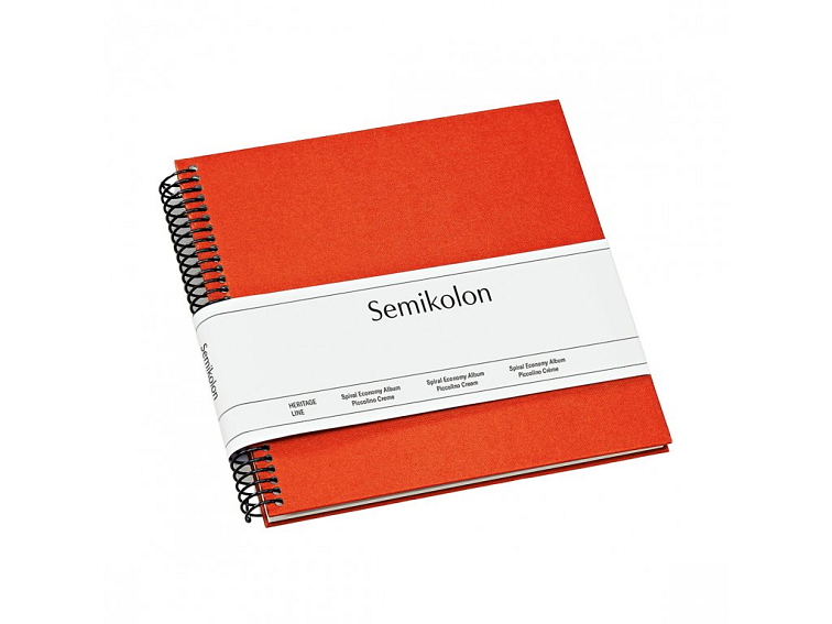 KROUŽKOVÉ ALBUM - Piccolino / ORANGE s krémovými listy