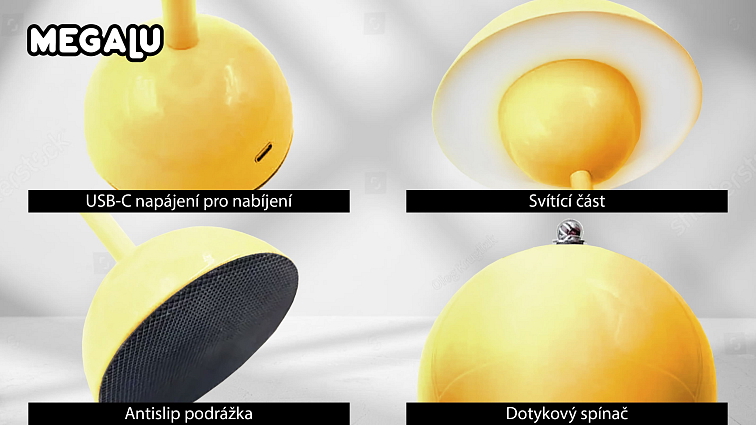 Moderní stolní lampa Luno