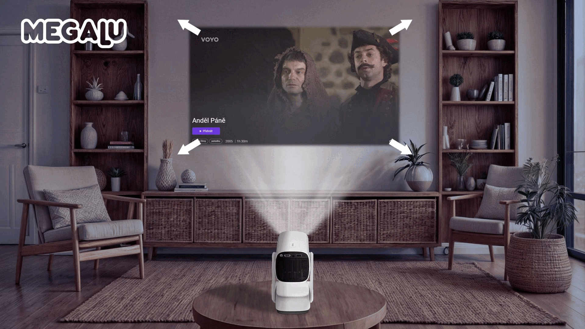 Domácí kino projektor MEGALU Delux
