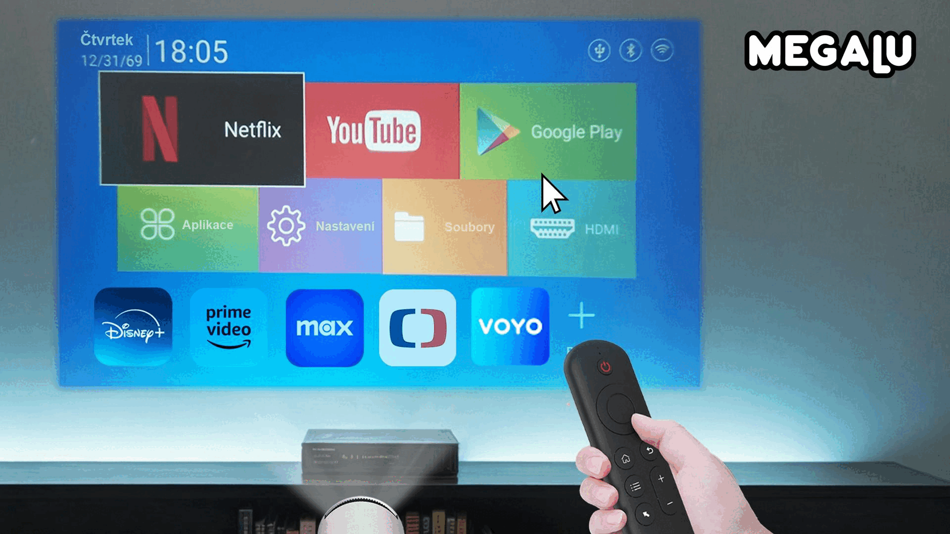Chytrý ovladač AMO s funkcí AirMouse a klávesnicí
