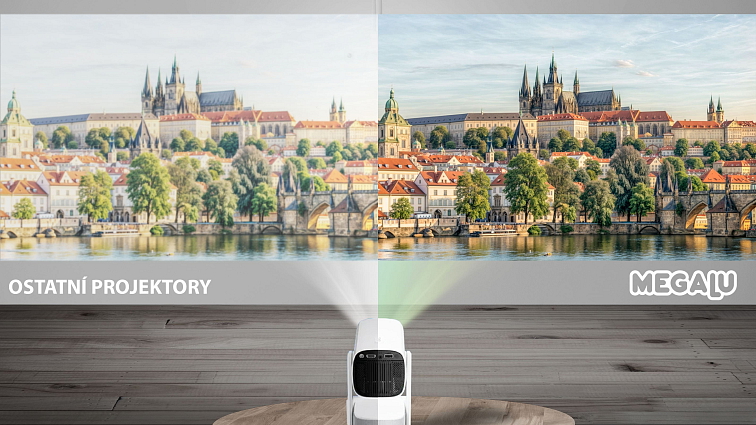 Domácí kino projektor MEGALU Delux – HD projektor na filmy a prezentace