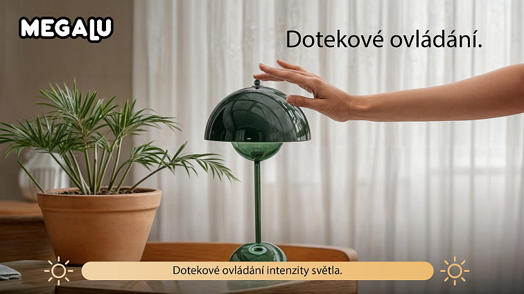 Moderní stolní lampa Luno