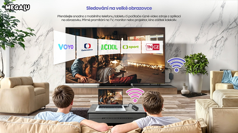 Bezdrátový HDMI kabel – vysílač a přijímač pro přenos obrazu a zvuku